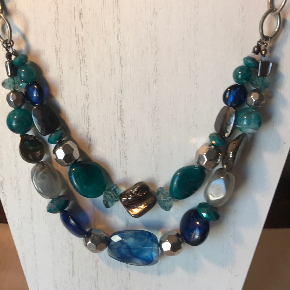 Ruby Rd. Blues Teal statement necklace - Picture 2 of 8